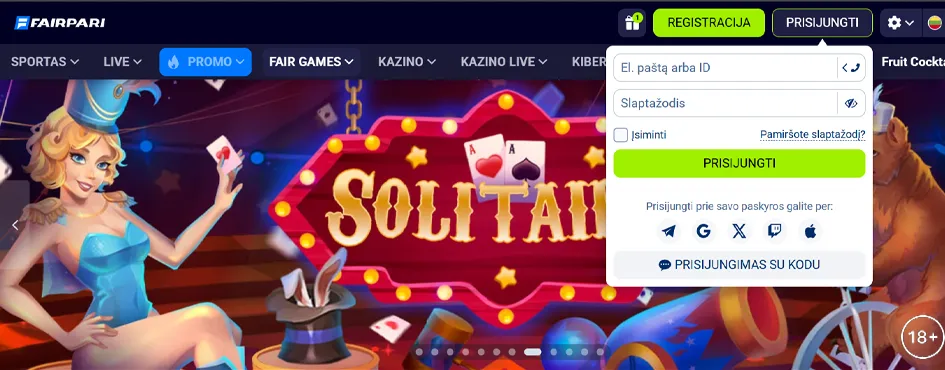 FairPari kazino Lietuvoje – 4000+ žaidimų, sporto lažybos, bonusas iki €1500 + 150 FS