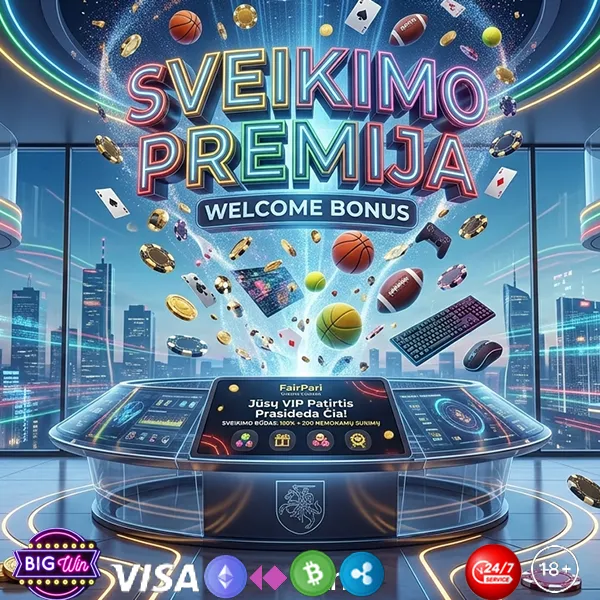 FairPari promo pasiūlymai naujiems žaidėjams